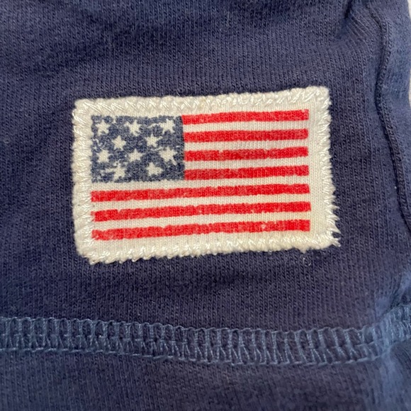 Koala Kids American Flag Summer Shorts Navy Blue Terry Patriotic Size 6 Months - Picture 3 of 7
